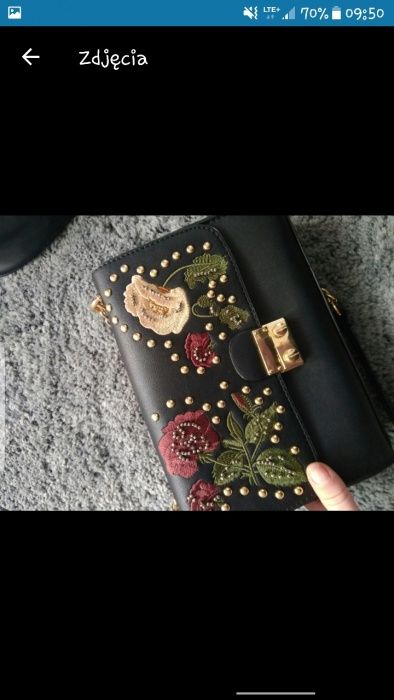 Mała torebka Stradivarius kwiaty,dżety,hafty Nowa, OSTATNIA SZTUKA!!