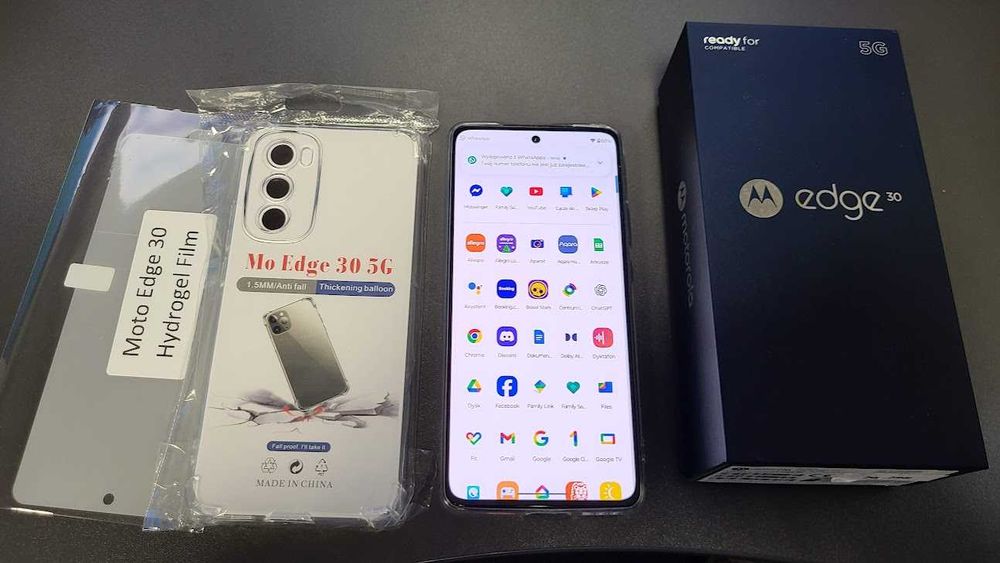 Motorola Edge 30 (8GB-RAM 128GB-Pamięci) Nowe etui i folia !