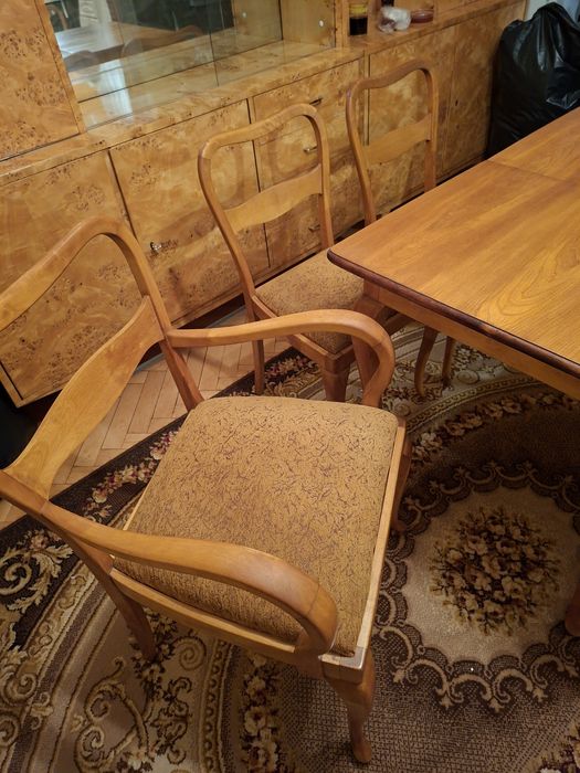 Zestaw stół i krzesła / drewno / Vintage / PRL / RETRO