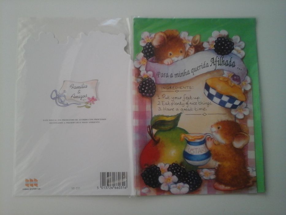 Postal para Afilhada, novo e selado!