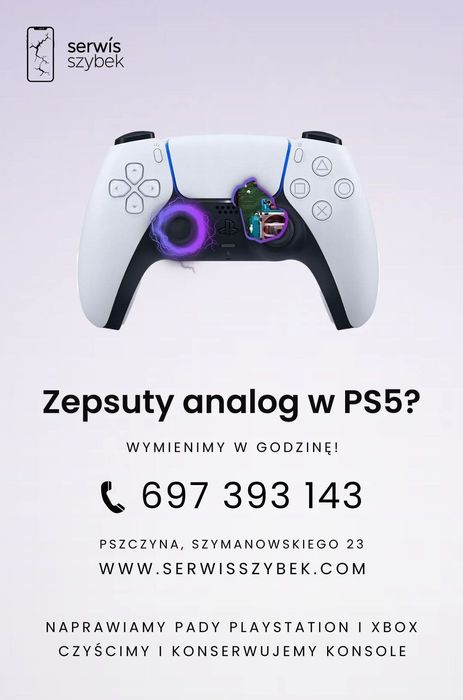Naprawa pad PS5 Padów PS5 Naprawa analogów Wymiana analoga Serwis PS5
