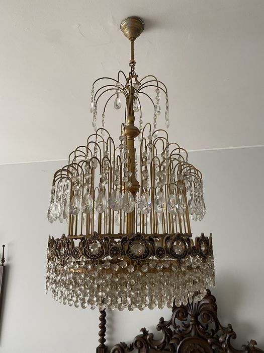 Candeeiro vintage em cristal