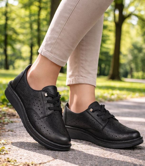 Mokasyny damskie czarne MD26-34 letnie rozmiar: 39