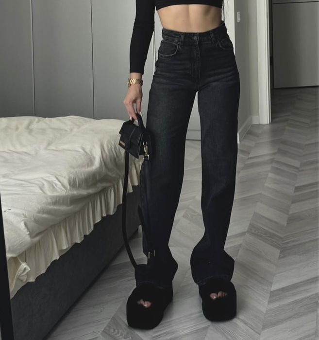 Джинси чорні мом