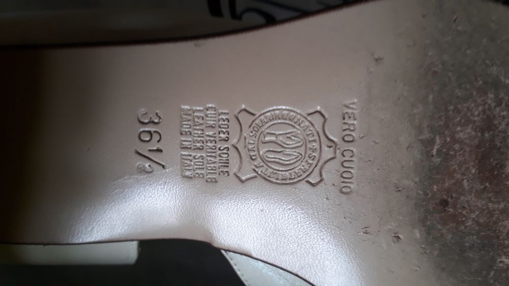 Buty CARINA e GIORGIO Wloskie skorzane na obcasie rozm. 36 1/2