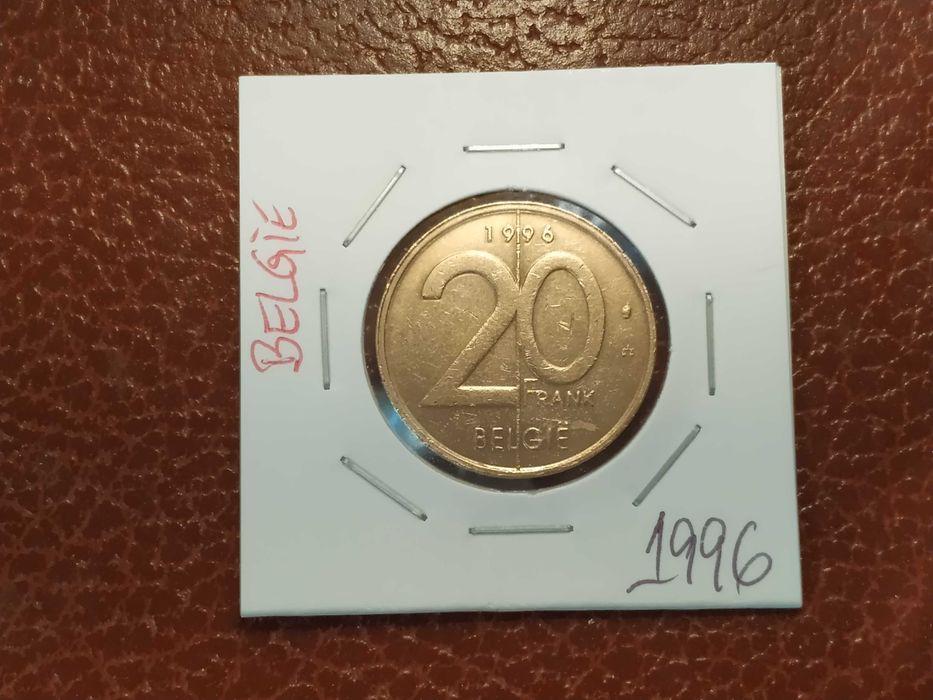 Bélgica - moeda de 20 francos de 1996 Belgie