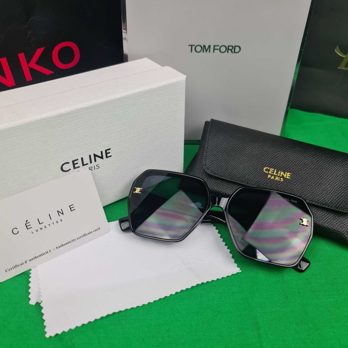 Okulary zestaw komplet meskie damskie unisex Celine czarne Z Premium