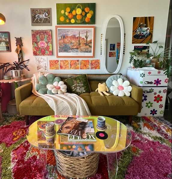 Mesa de apoio mesa de centro reflecte cores arco-irís [2 FORMATOS]NOVO