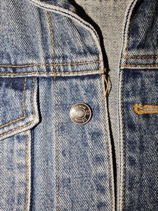 Kurtka kamizelka jeansowa z kapturem jacket Denim Co. Adidas Puma Nike