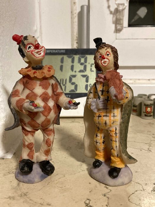 Два клоуна в 1 лоте 2 статуэтки Сувенир Клоун Подарок Цирк Арена 2 в 1