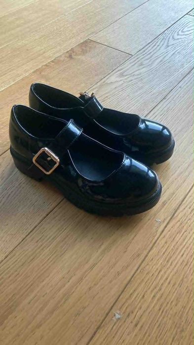 Półbuty Buty Lakierki Dziewczęce Czarne Nelli Blu Roz 32