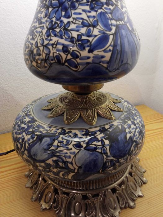 Candeeiro louça azul