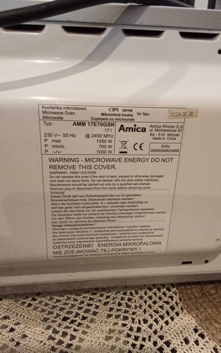 Sprzedam Sprawną Mikrofalówkę Amica Okazja Polecam