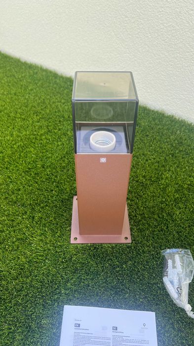Candeeiro de pé exterior Qazqa Denmark IP44 (30cm, efeito ferrugem)