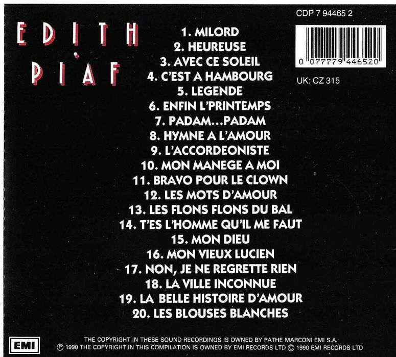 Edith Piaf - At the Paris Olympia
