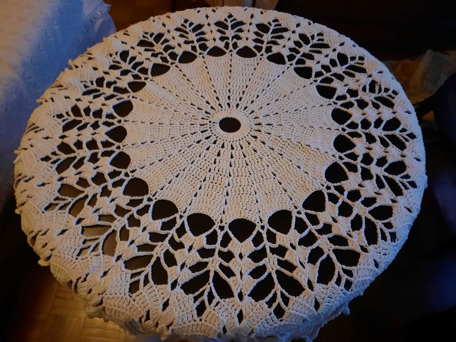 Toalha redonda em crochet
