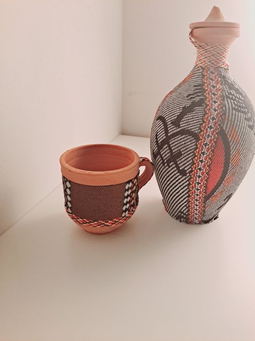 OKAZJA! Orientalny Dzban Ceramika pokryty bawełną