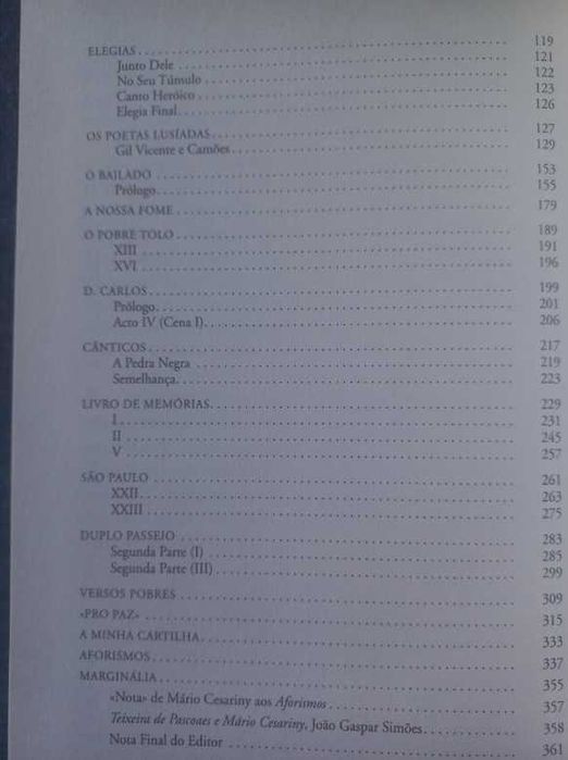 Poesia de Teixeira de Pascoaes - Organização de Mário Cesariny