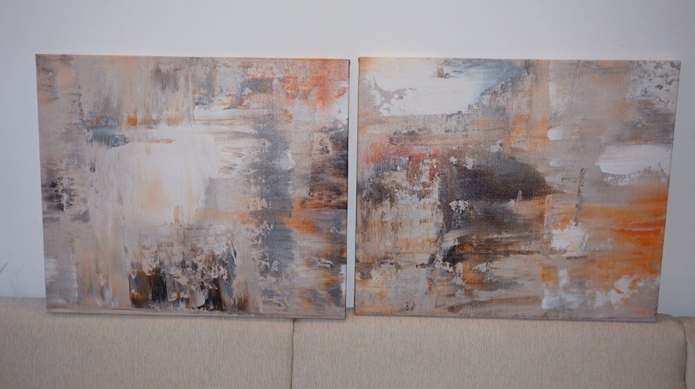 Obraz druk na płótnie abstrakcja 2 szt 70 x 60
