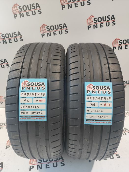 2 pneus semi novos 225-45R18 RFT Michelin  - Oferta dos Portes