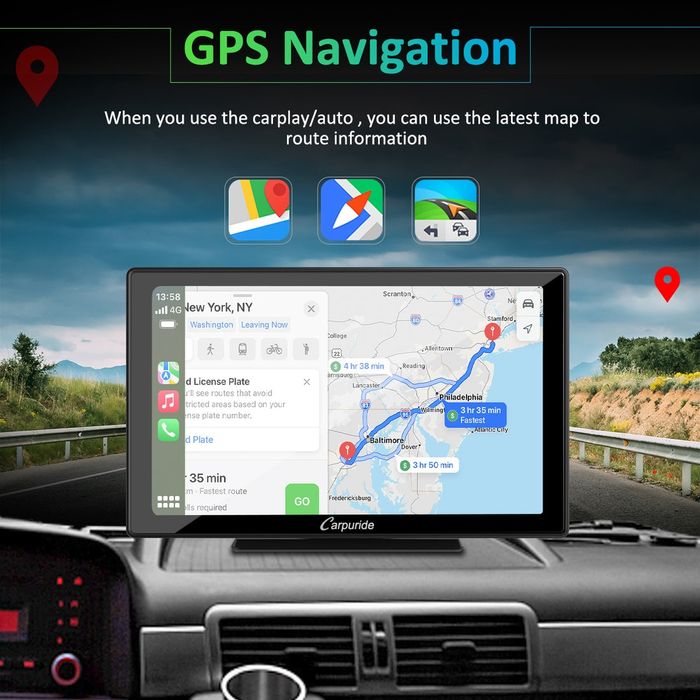 Ecrã Touch 9" para carro - marca CARPURIDE W901 PRO