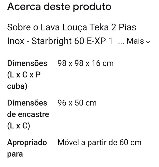 Lava loiça Teka - novo ,na caixa de origem Cacém E São Marcos • OLX.pt