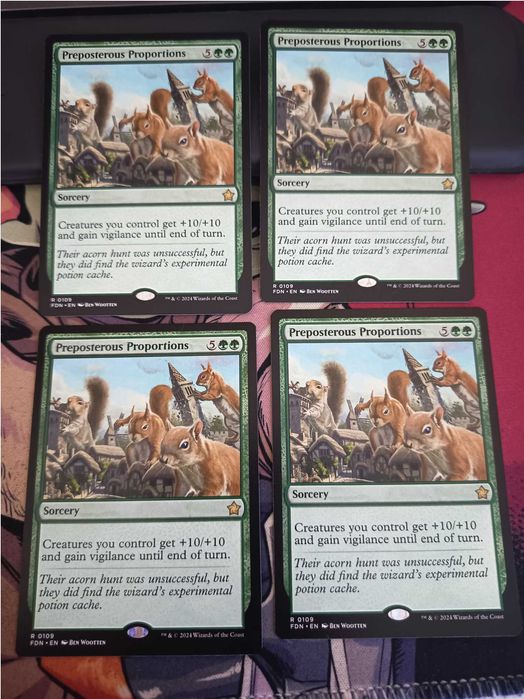 MTG 4x Preposterous Proportions Foundations Rare