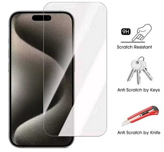 Захисне скло iPhone 13/13 Pro/14 надійний захист 9Н від ппошкоджень!