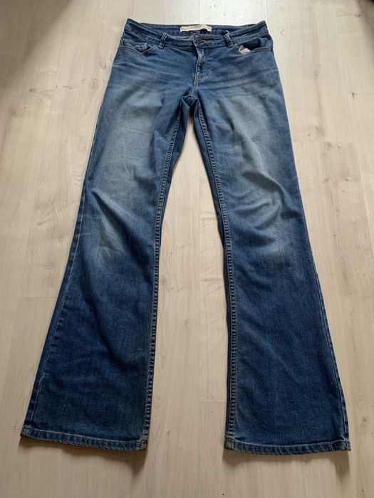 клеш фларед буткат y2k джинси сині