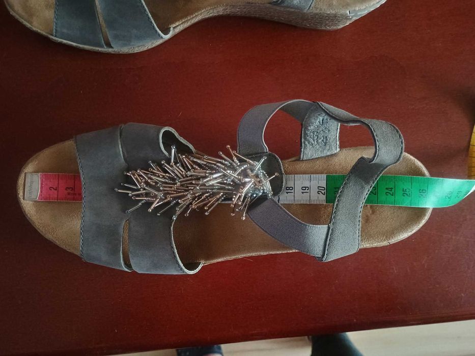 Sandały damskie Rieker rozmiar 41 szare 26,5 cm
