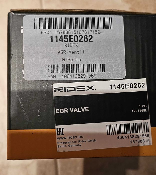 Zawór EGR Toyota Auris Hatchback