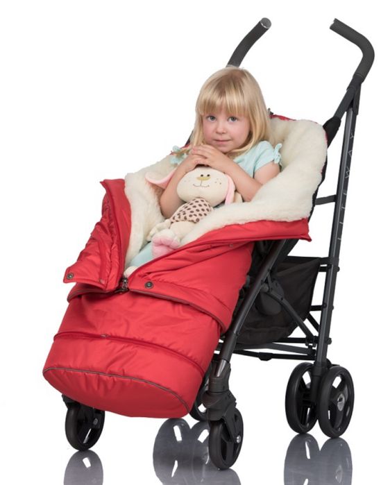 Багатофункціональний конверт на овчині ДОРЕЧІ United (червоний)