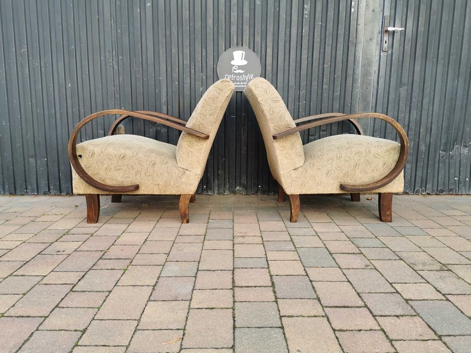Fotel ART DECO proj. J. Halabala, Czechosłowacja '30-'50, Retro