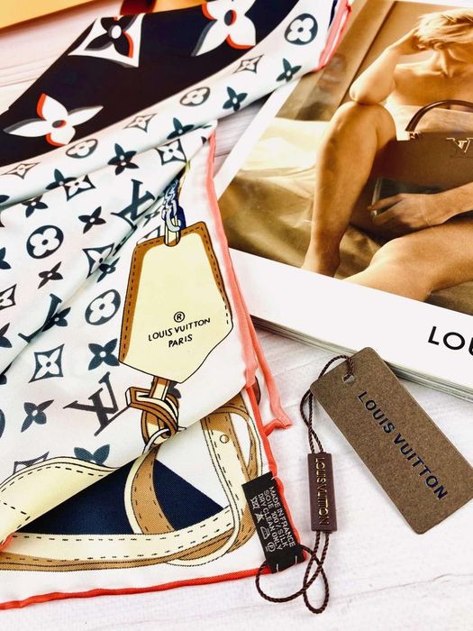 Шелковый платок Louis Vuitton Луи Витон шовкова хустка