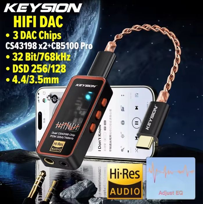 KEYSION Dual CS43198 ЦАП Підсилювач для навушників