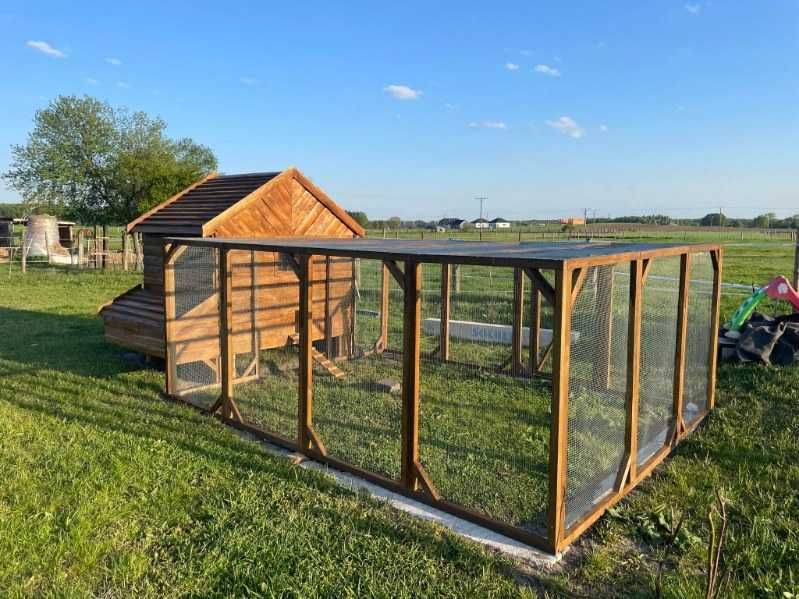 Kurnik xl dla 6-14 kur, kaczek, gęsi deska sosna ocieplony, całoroczny