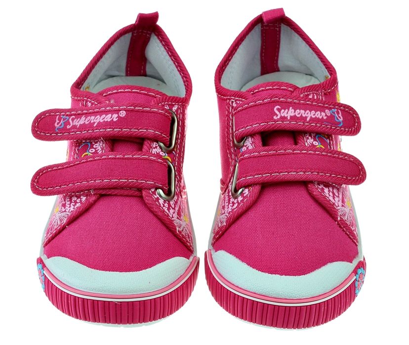 Tenisówki buty sportowe na rzep fuksja dziecięce 6254 rozm. 27