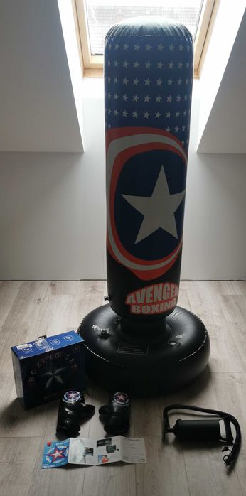 Worek treningowy dla dzieci 158 cm duży nadmuchiwany rękawice pompka