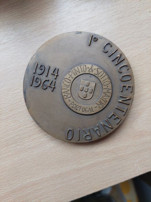 Medalha antiga BPSM banco pinto soltto maior  1964