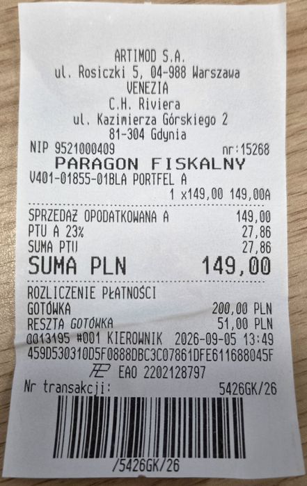 Portfel męski Venezia