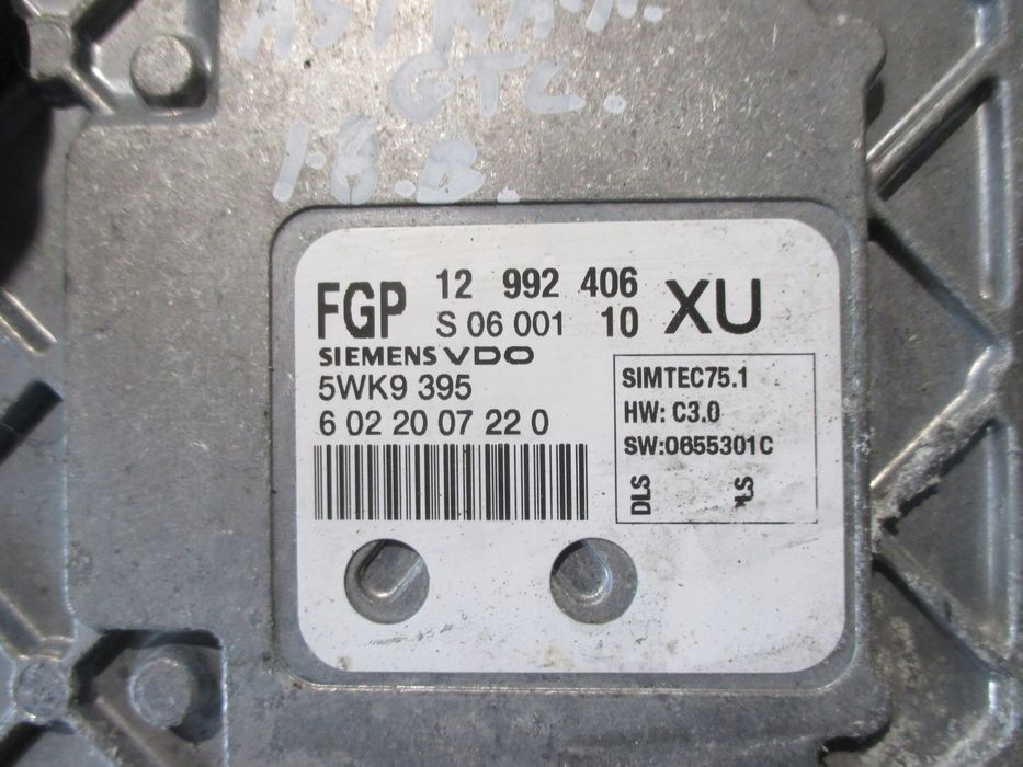 komputer sterownik silnika opel opel zafira b astra h 1.8 z18xer 12992