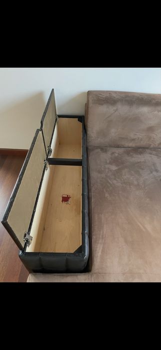 Piękna desinerska brązowa sofa z alcantary