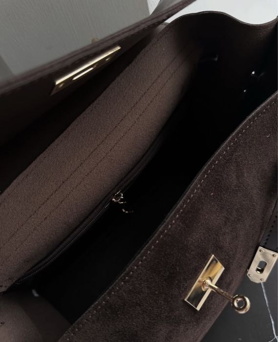 Жіноча сумка, натуральний замш