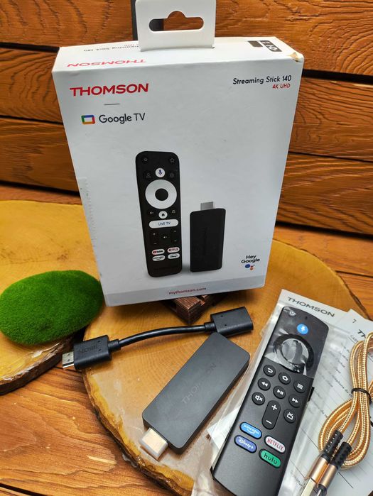 Thomson Streaming Stick 140M 4K 8 GB Android 14 Google TV Dolby Atmos IPTV Chromecast Miracast