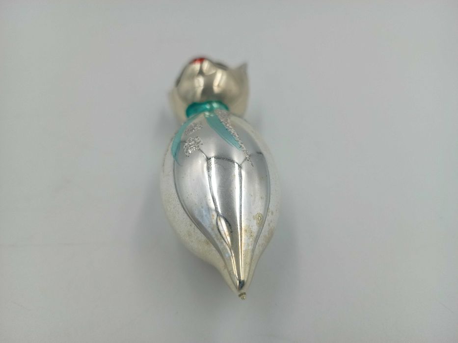 Stara bombka z PRL kotek kot bombki na choinkę 1