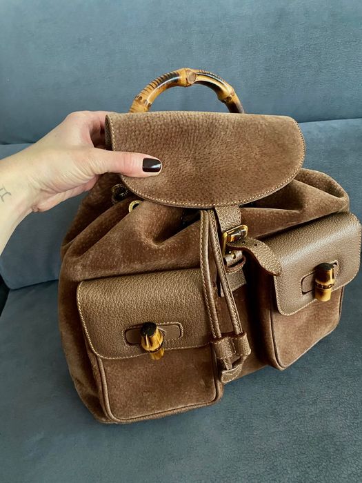 Vintage Gucci plecak zamszowy