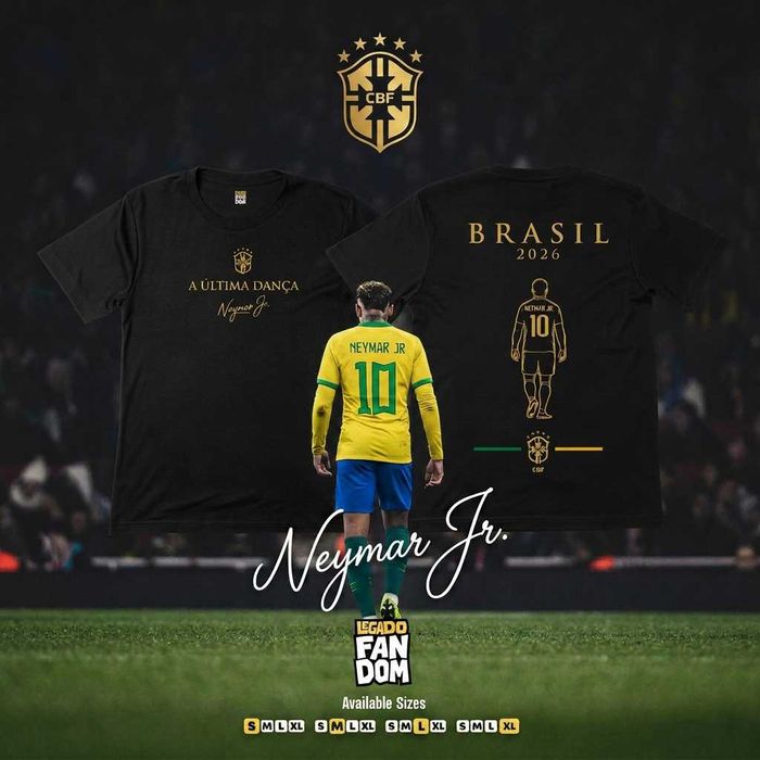 T-shirt "A Última Dança" Ronaldo / Messi / Neymar – Nova (S ao XL)