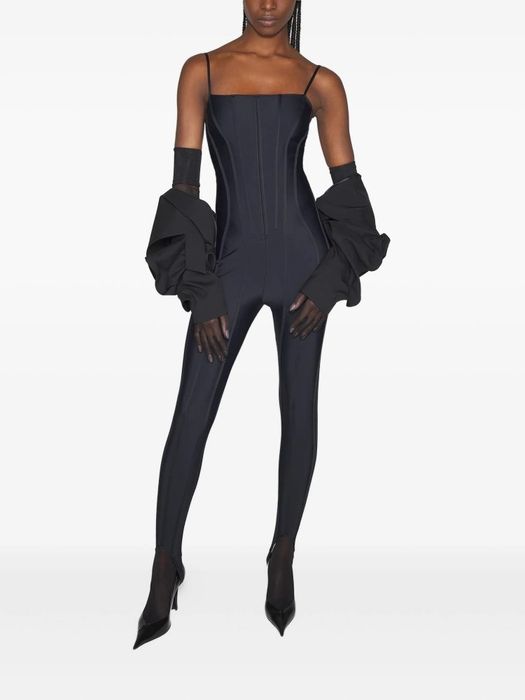 Лосини жіночі mugler S,муглер чорні зі шрипками