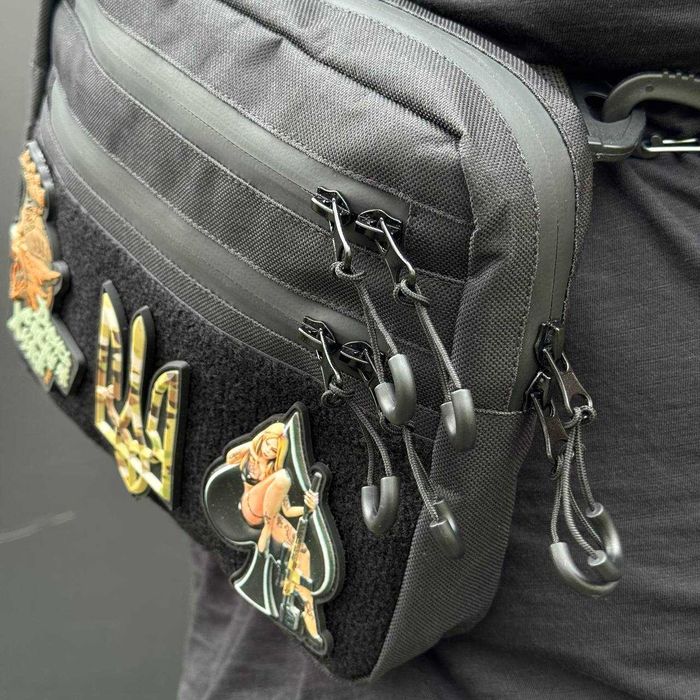 Мужская мессенджер тактическая сумка через плечо барсетка бананка