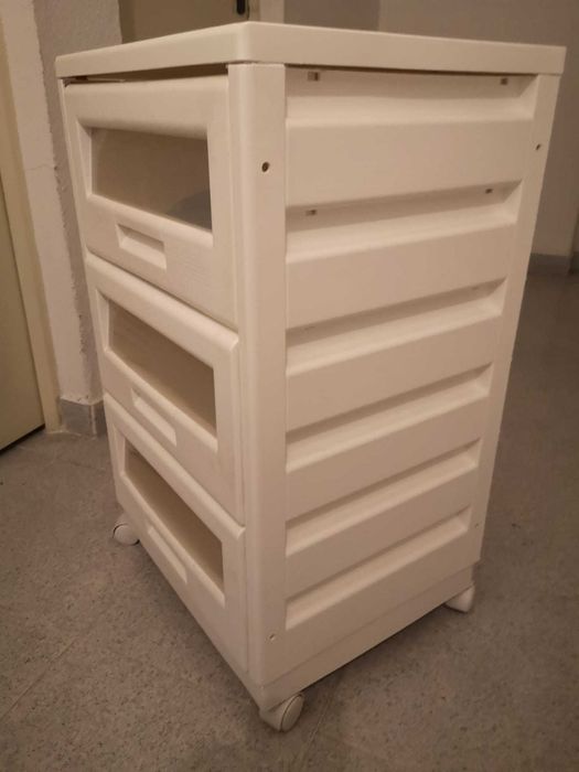 Bloco de 3 gavetas c/ rodas